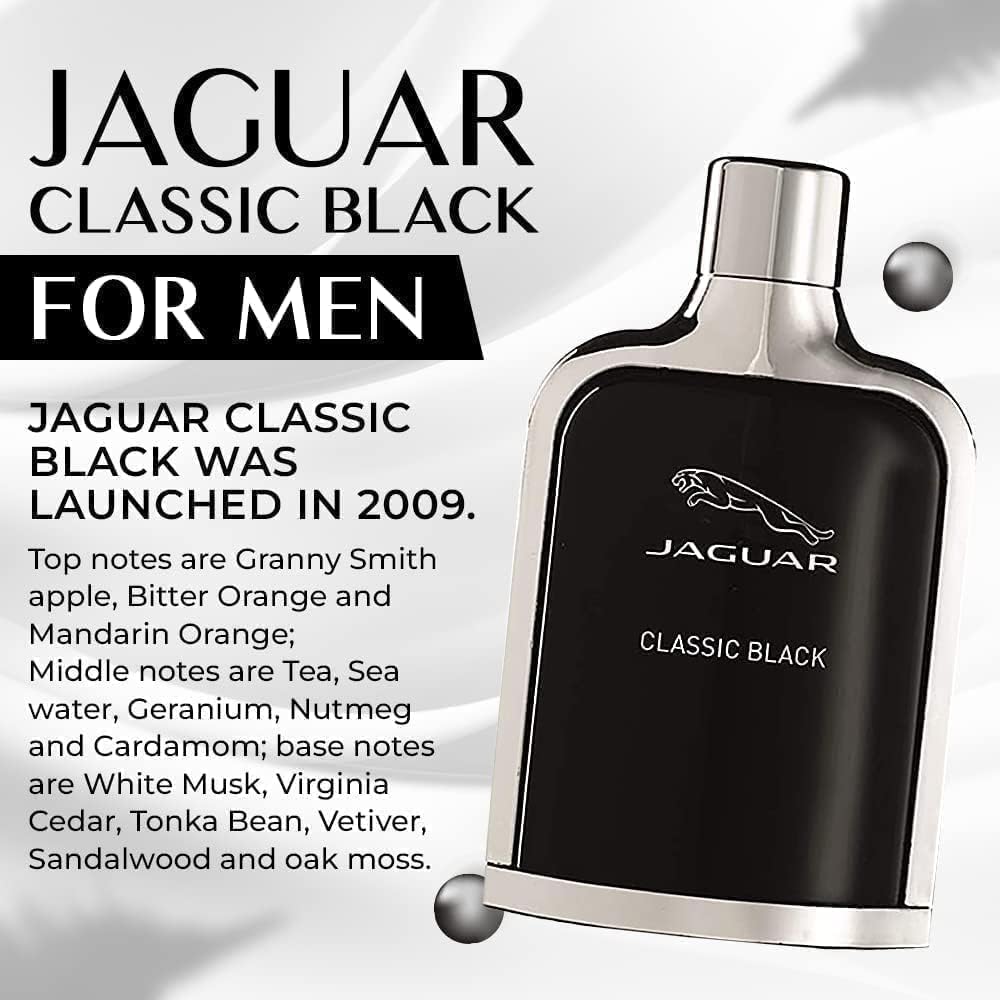 Diamond Jaguar Classic Men Cologne by Jaguar Eau De Toilette Spray, 3.4oz - Black